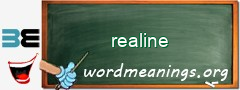 WordMeaning blackboard for realine